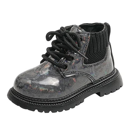 Stivali invernali corti da bambina, stile britannico, suola morbida, leggeri, alla caviglia, unisex, taglie 21-30.