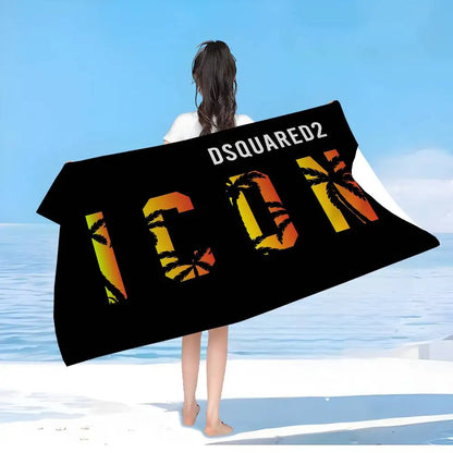 Asciugamano da spiaggia/nuoto con logo D-Dsquared2 in stile anime, morbido e assorbente, ideale come regalo per bambini, perfetto per viaggi e campeggio.