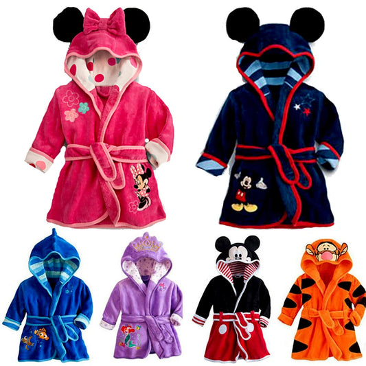 Autunno Inverno Pigiama Bambini Infantil Topolino Minnie Bambini Caldo Pigiama Ragazzi Pigiama Ragazze Pigiama Ragazze Pigiama Animali Abbigliamento da notte in flanella Accappatoio