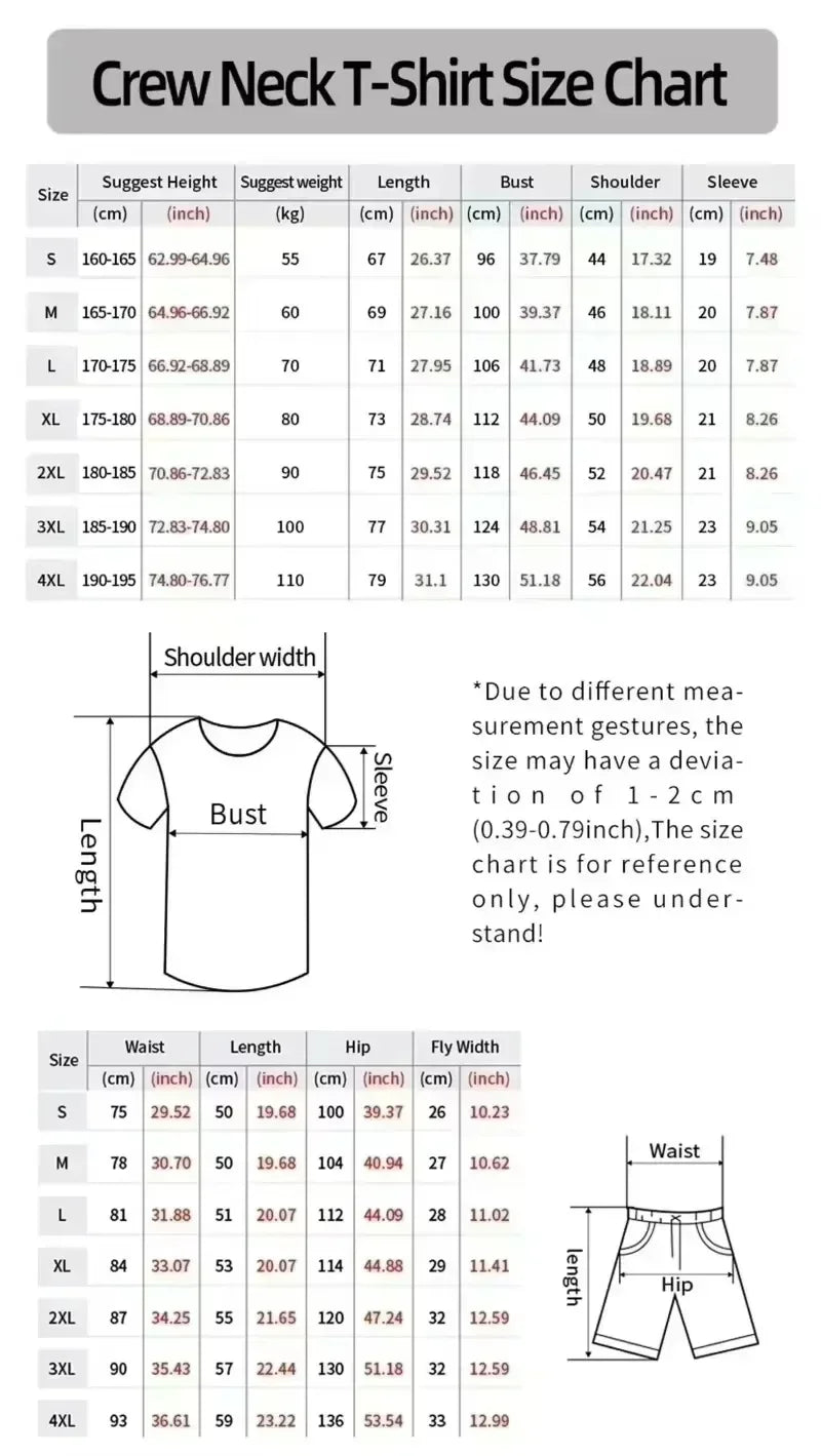 Completo estivo alla moda con t-shirt a maniche corte e pantaloncini in poliestere con stampa 3D, traspirante e alla moda, perfetto per l'estate.