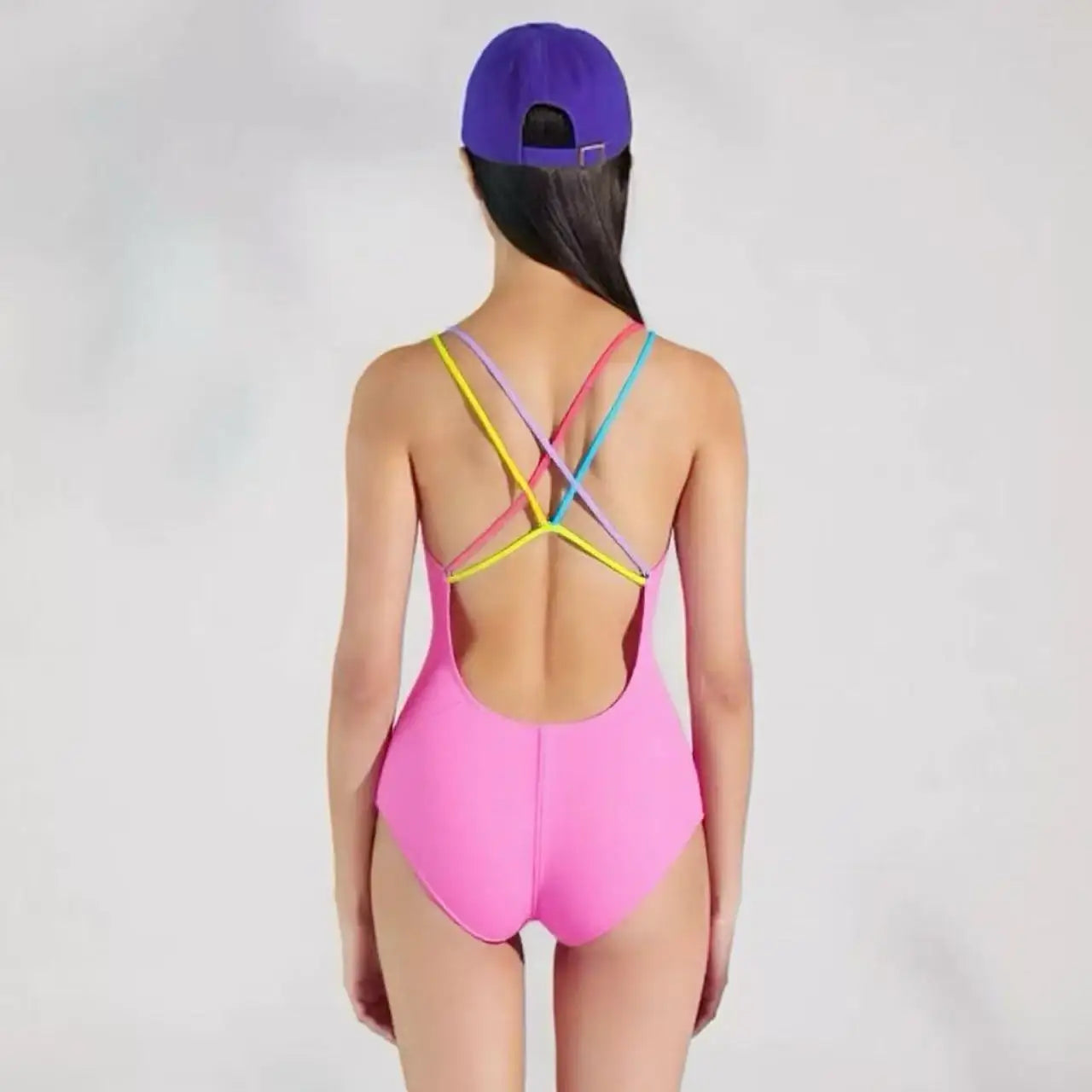 Amber Profional Cetitive One-Piece Swimsuit Women's Sport Training Suit High Elastici Polyester Spandex No Chest Pad