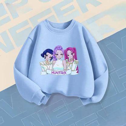 Felpe alla moda KPop Demon Hunters per bambini e bambine dai 6 mesi ai 7 anni, a maniche lunghe, con scollo a O, abbigliamento per bambini