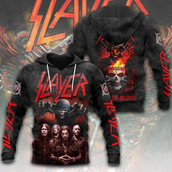 Felpe da uomo alla moda, felpe rock band Slayer, felpe con stampa 3D, uomo e donna, felpa hip hop, pullover oversize streetwear, felpa Y2k