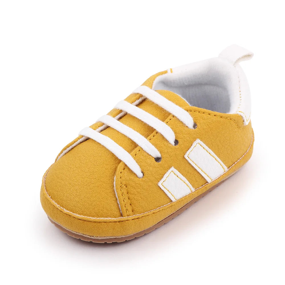 Scarpe casual per neonati per primavera e autunno, suola in TPR antiscivolo, PU di alta qualità, molto richieste, ampia scelta, nuova moda per neonati 2023