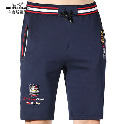 Nuovi pantaloncini estivi da uomo con elastico in vita, sportivi Bruce&Shark, casual, alla moda, da palestra, traspiranti, per fitness e jogging, taglie forti.