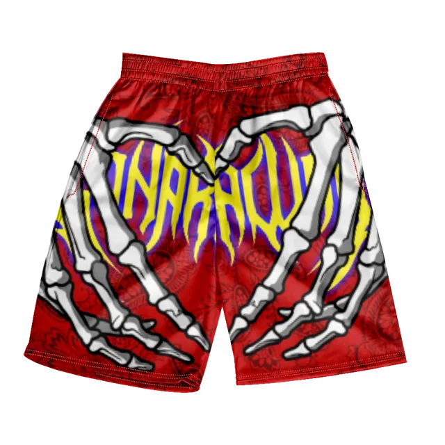 Pantaloncini da spiaggia classici estivi 2024 con teschio, nuovi modelli alla moda con stampa di mano scheletrica, pantaloncini da palestra per uomo e donna, ad asciugatura rapida, pantaloncini da ghiaccio.