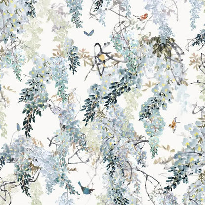 custom Wisteria wallpaper home decor TV background purple pattern bedroom wallpaper entire sheet flower waterproof wall sticker