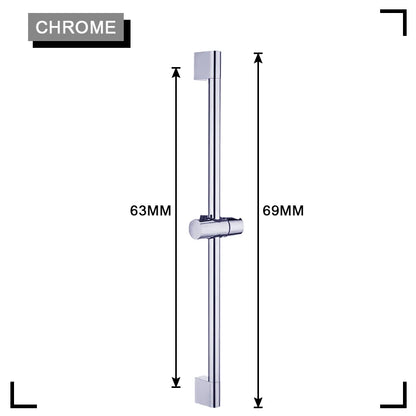 Black Shower Column Set Bathroom Accessories Shower Head  Wall Mount Slider Adjustable Shower Head Rail Lift Slide Mount