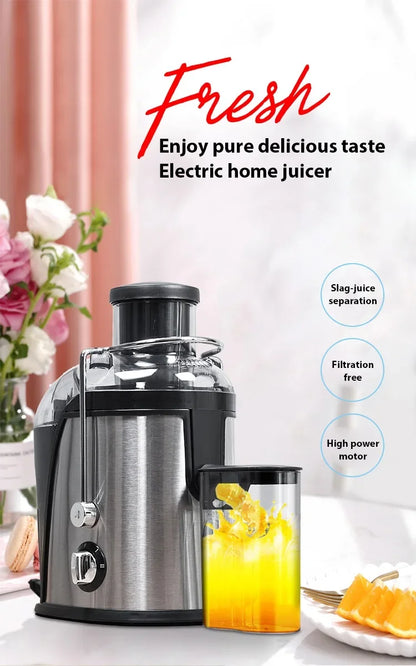 Estrattore di succo da 400 W, motore da 22000 giri/min con tramoggia larga 3" per frutta/verdura intera, spremiagrumi a 2 velocità, design facile da pulire