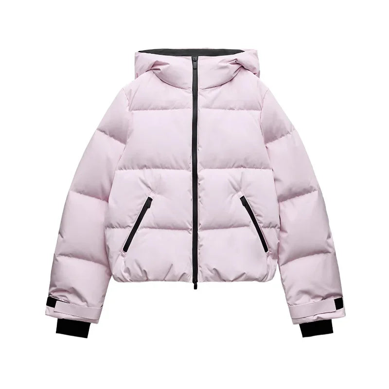 Lady Elegant Younger Thick Skiwear Clothes 2026 Stylish Cute Shaping 2 Piece Set Women's High End Street Sport Cotton Jumpsuit