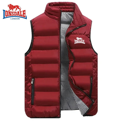 Gilet da uomo di alta qualità con ricami, caldo, di marca, per autunno e inverno, giacca antivento senza maniche per attività all'aperto.
