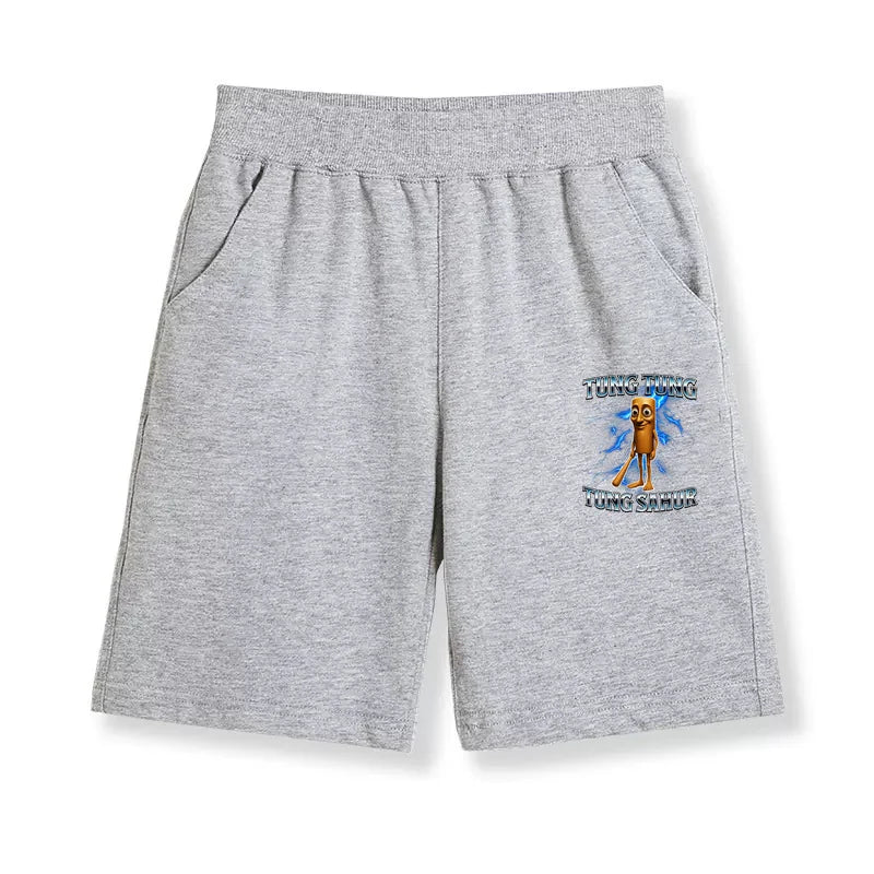 Pantaloncini Brainrot italiani per bambini Pantaloni sportivi per ragazza da ragazzo Tungtungtung Sahur Tralalero Tralala Mezza mutanda