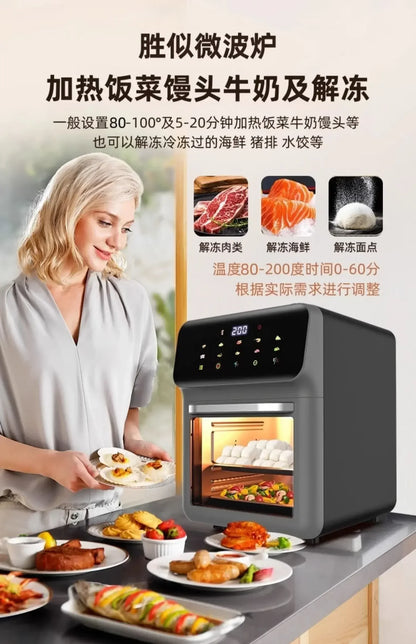 Nuovo mini forno elettrico domestico da 220 V con vaporiera e microonde, macchina monoblocco per cuocere, arrostire e cuocere a vapore.