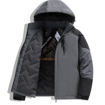 S-6XL large-sized outdoor rainproof cotton-padded jacket for men in winter, thickened and warm graphene cotton-padded jacket