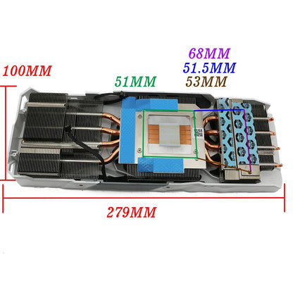 Dissipatore di calore di ricambio con ventola per scheda grafica RTX2060 S GIGABYTE RTX 2060 SUPER GAMING OC 3X BIANCO Dissipatore di calore per GPU