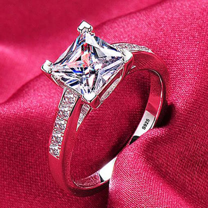 Anelli di lusso YHAMNI in oro bianco 18 carati, anello in argento massiccio 925 al 100%, fede nuziale con zirconi e diamanti di alta qualità per donna, regalo di gioielleria.