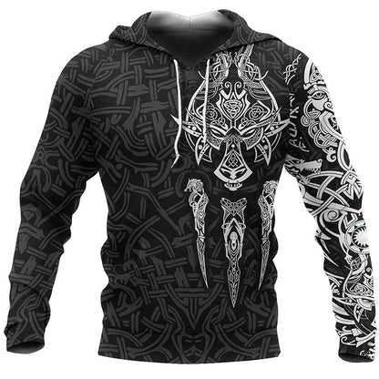 Felpe da uomo 2024 con motivo tatuaggio aquila vichingo, stampa 3D, moda casual, Harajuku, hip hop, autunno e inverno, oversize.