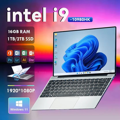 Nuovo arrivo: Laptop da gioco da 14,1” con processore i9, Windows 11, Intel Core i9-10980hk, 16 GB di RAM, SSD M.2 da 1/2 TB, schermo 4K HD.