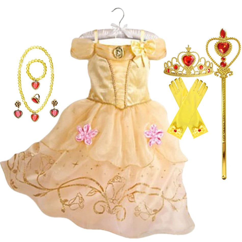 Costume da principessa per bambine, festa di Halloween, cosplay, vestiti per Natale, compleanno, carnevale, travestimento da Rapunzel.