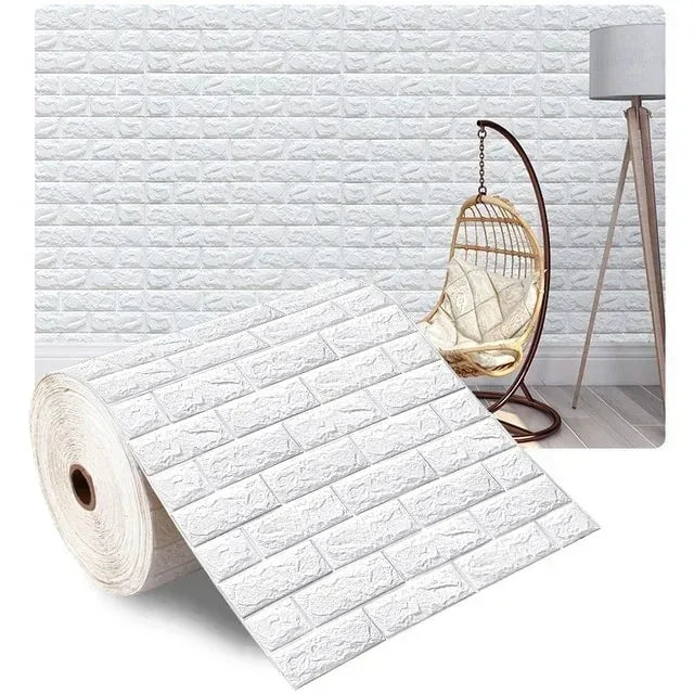 70CMx5M 3D Self Adhesive Waterproof Wall Sticker DIY Peel and Stick Wallpaper for Living Room Kitchen Wall Art Home Decoration