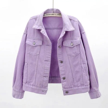 White Denim Jacket Women's Short Loose Korean Spring Autumn New BF Versatile Literary Trend Jacket