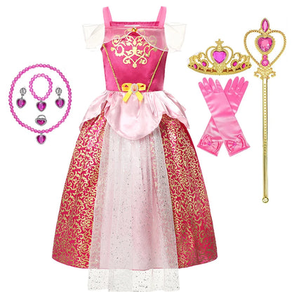 Costume da principessa per bambine, festa di Halloween, cosplay, vestiti per Natale, compleanno, carnevale, travestimento da Rapunzel.