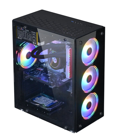 Computer desktop da gioco Aotesier, molto venduto, con Windows 10, 16 GB di RAM, SSD da 256 GB, scheda grafica GTX 1050Ti e processore Core E5-2650. Nuovo PC da gioco.