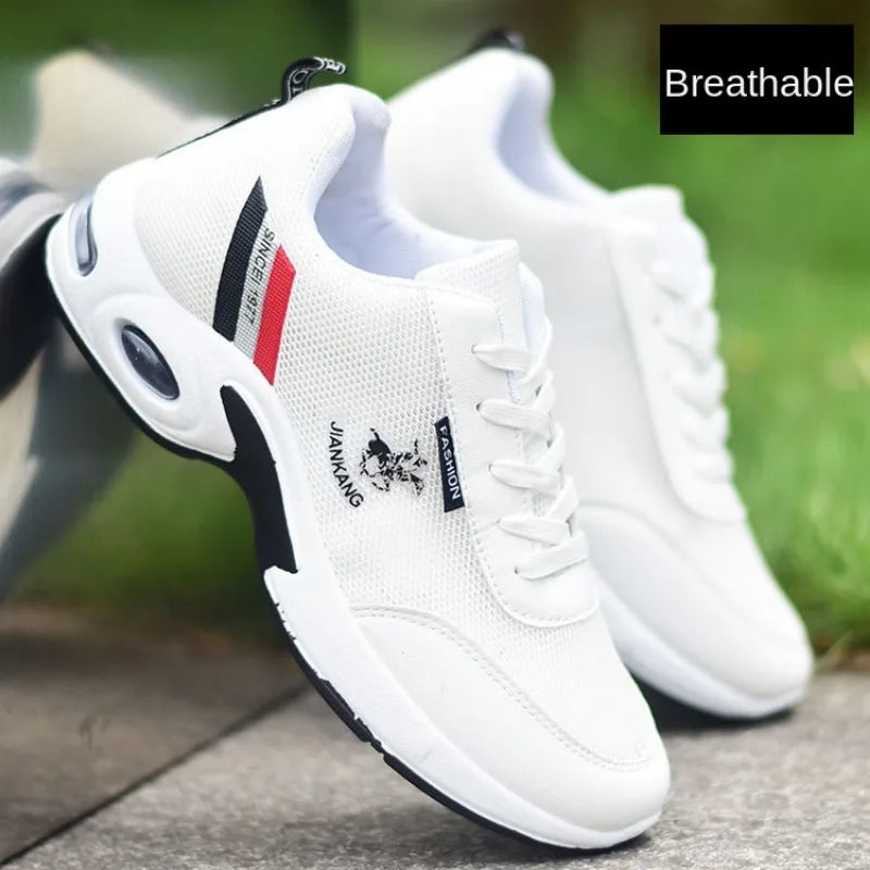 Scarpe da ginnastica da uomo di marca con ammortizzazione ad aria, scarpe da corsa da uomo con plateau, modello 2023, scarpe vulcanizzate in pelle traspirante, zapatos de hombre