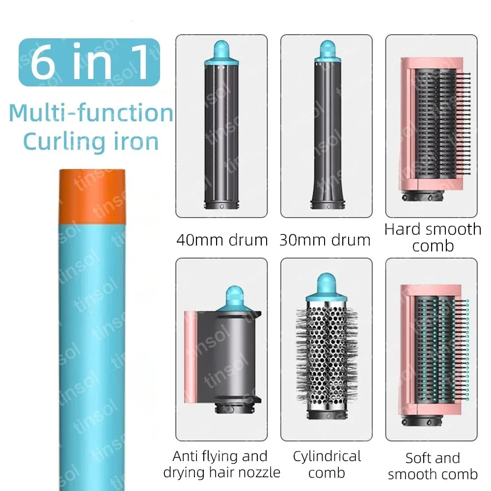 7-in-1 hair dryer set multi-function curling iron hair straightener hot air comb styling set for home salon-like effect