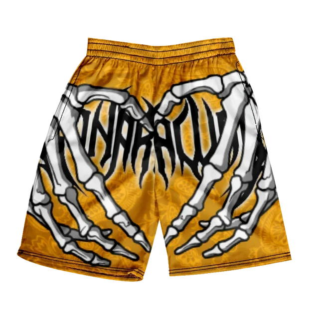 Pantaloncini da spiaggia classici estivi 2024 con teschio, nuovi modelli alla moda con stampa di mano scheletrica, pantaloncini da palestra per uomo e donna, ad asciugatura rapida, pantaloncini da ghiaccio.