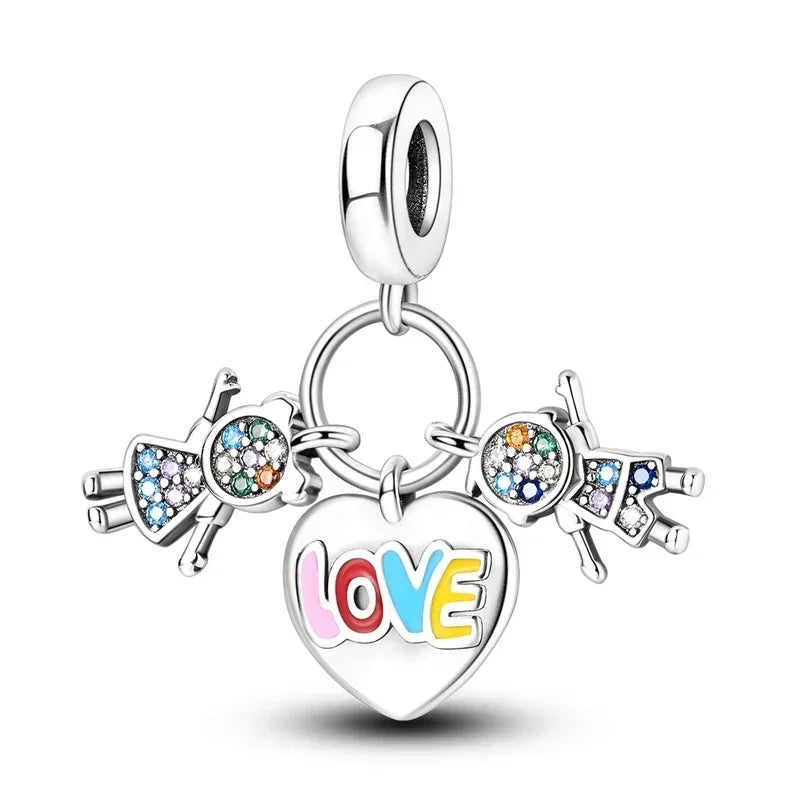Anello romantico in argento sterling 925 con rosa, ideale per coppie, perfetto come proposta di matrimonio o per San Valentino. Ciondoli e perline adatti a collane e bracciali, perfetti per creare gioielli fai da te e regali.