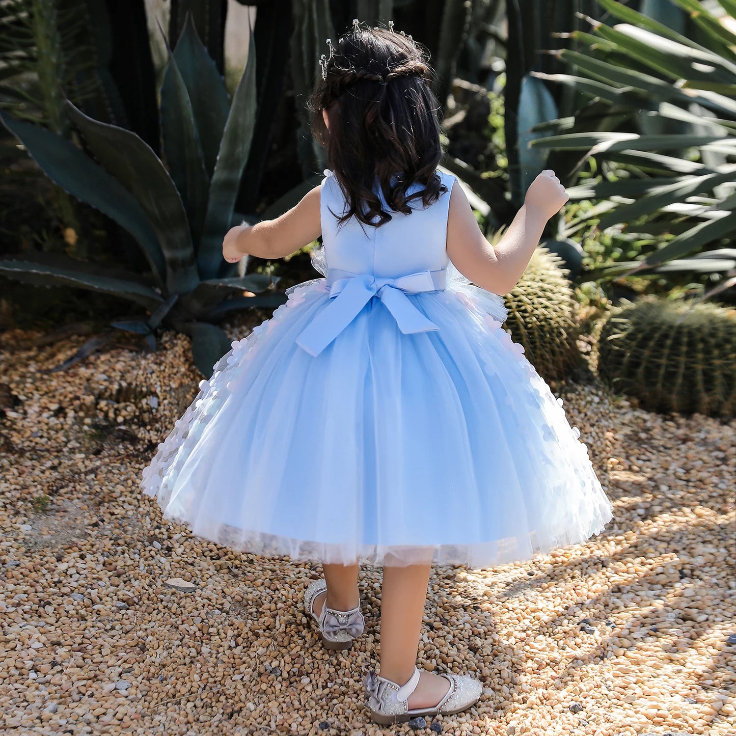 Abiti da sposa bianchi estivi per bambine, neonate, battesimi, primo compleanno, abito da principessa con fiocco e pizzo, abbigliamento da festa per bambine
