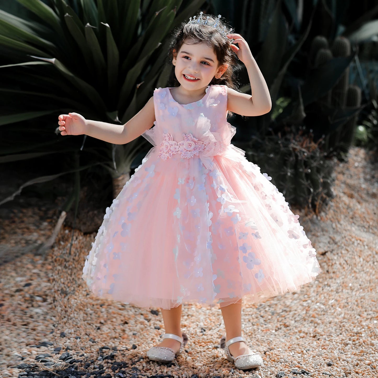 Abiti da sposa bianchi estivi per bambine, neonate, battesimi, primo compleanno, abito da principessa con fiocco e pizzo, abbigliamento da festa per bambine
