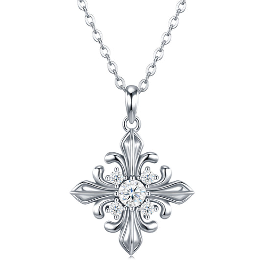 Elegante e raffinata collana con pendente minimalista da 0,3 carati di morganite di alta qualità, realizzata in argento S925 placcato platino.