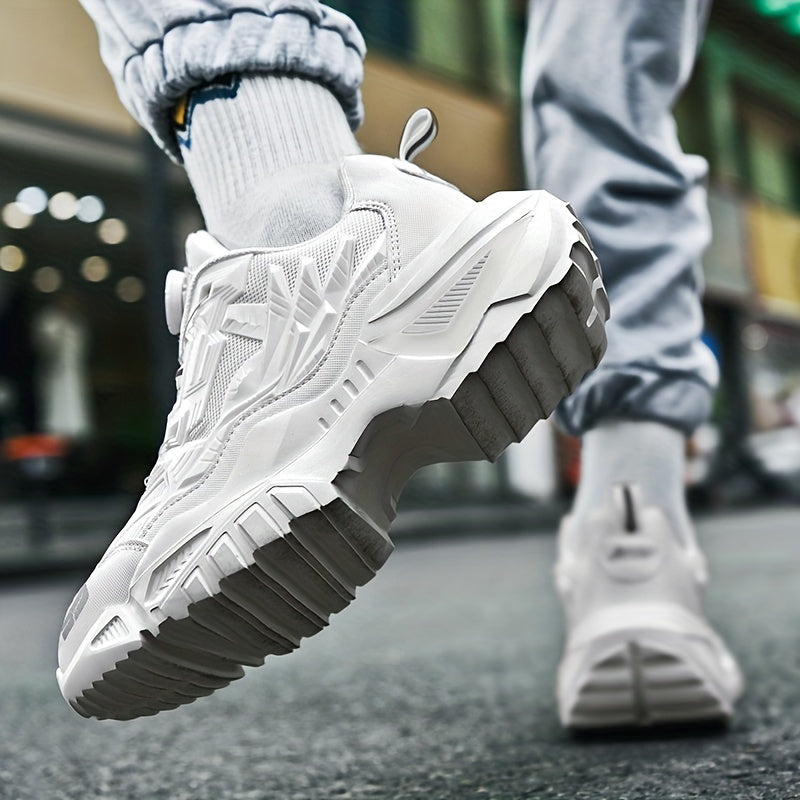 Scarpe da corsa traspiranti da uomo - Sneakers leggere con suola in TPU ammortizzata, chiusura con lacci, suola in gomma antiscivolo - Ideali per palestra, jogging e allenamento in tutte le stagioni, design a righe, calzata comoda, perfette per gli appass