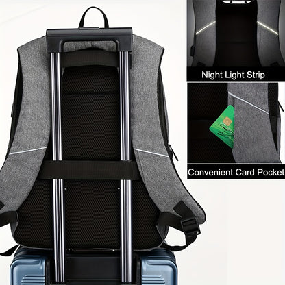 Zaino antifurto da uomo per laptop, borsa da viaggio capiente per lavoro, borsa a tracolla