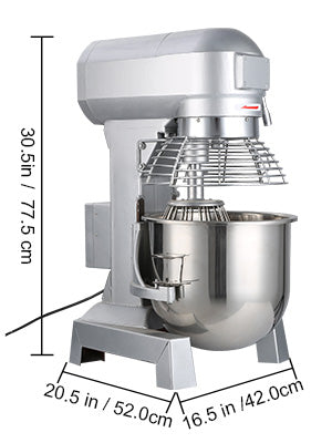 SucceBuy 10-30L Impastatrice elettrica in acciaio inox per panna e uova Frusta per cucina Frullatore per alimenti