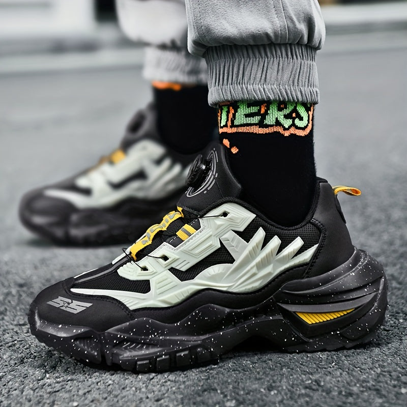 Scarpe da corsa traspiranti da uomo - Sneakers leggere con suola in TPU ammortizzata, chiusura con lacci, suola in gomma antiscivolo - Ideali per palestra, jogging e allenamento in tutte le stagioni, design a righe, calzata comoda, perfette per gli appass